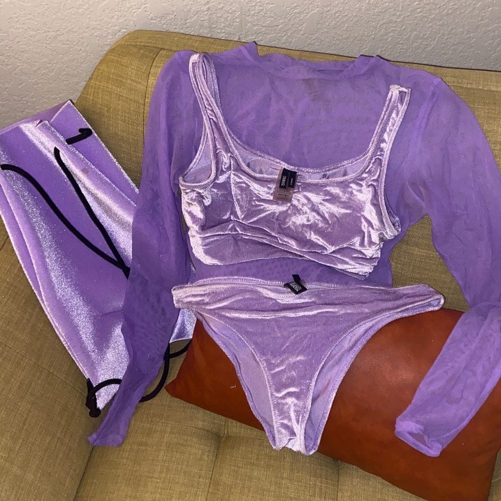 Triangl Velvet Bathing Suit